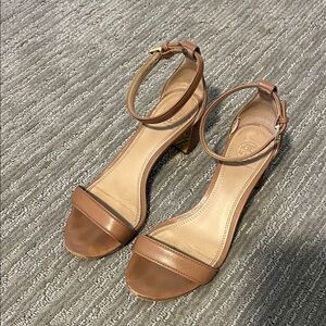 Tory Burch Tan Ankle Strap Heels
